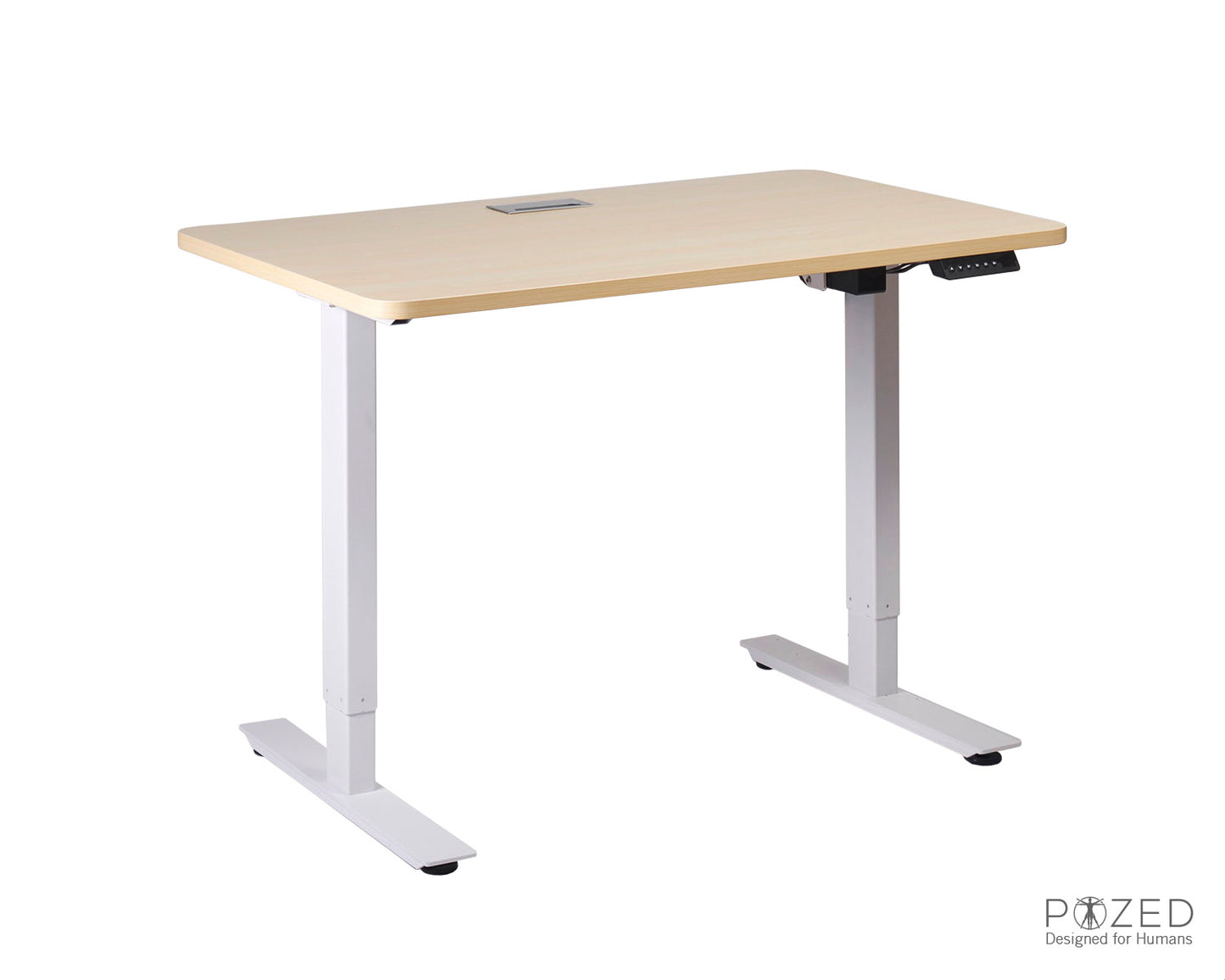 Pozed M1 Value Sit-Stand desk with manual lifting mechanism.